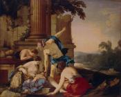 劳伦特德拉海尔 - Mercury Takes Bacchus to be Brought up by Nymphs